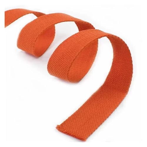 Generisch 2–10 Meter 32 mm Leinwand-Gurtband, Taschengurt, Kleidung, Baumwollband, Hundehalsband, Band, Schrägband, DIY-Nähzubehör(Orange,32mm-10Meters) von Generisch