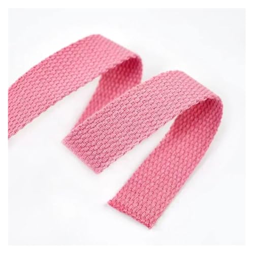 Generisch 2–10 Meter 32 mm Leinwand-Gurtband, Taschengurt, Kleidung, Baumwollband, Hundehalsband, Band, Schrägband, DIY-Nähzubehör(Pink,32mm-10Meters) von Generisch