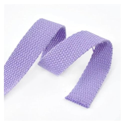 Generisch 2–10 Meter 32 mm Leinwand-Gurtband, Taschengurt, Kleidung, Baumwollband, Hundehalsband, Band, Schrägband, DIY-Nähzubehör(Purple,32mm-10Meters) von Generisch