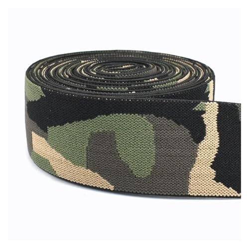 Generisch 2-10meter 38 mm Elastizbänder for Gürtelhose Stretch Gummi-Gurtbänder(ArmyGreen,10METERS_38MM) von Generisch