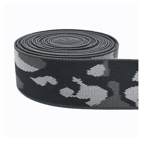 Generisch 2-10meter 38 mm Elastizbänder for Gürtelhose Stretch Gummi-Gurtbänder(Gray,10METERS_38MM) von Generisch