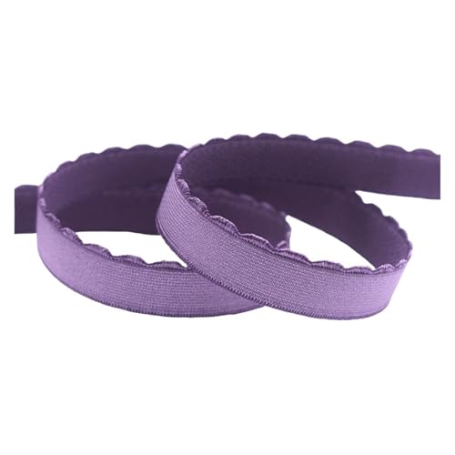 Generisch 2 5 10 Größe 3/8 1/2 5/8 10 mm 13 mm Nylon-BH mit elastischem Band, Plüsch-Schultergurt, Unterwäsche, Nähen und Trimmen(Amethyst,10 YARDS_13MM) von Generisch