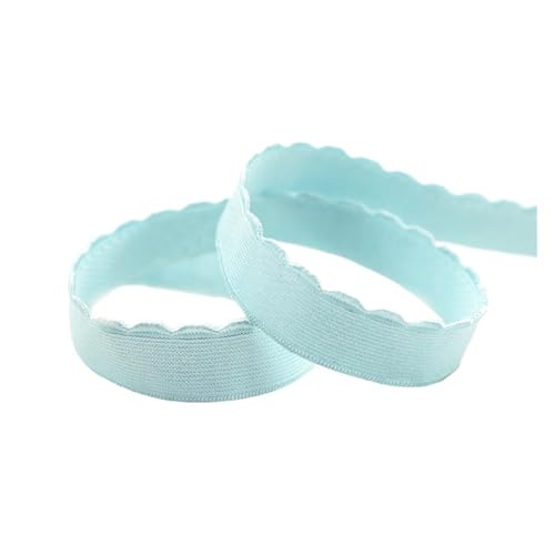 Generisch 2 5 10 Größe 3/8 1/2 5/8 10 mm 13 mm Nylon-BH mit elastischem Band, Plüsch-Schultergurt, Unterwäsche, Nähen und Trimmen(Blue Topaz,10 YARDS_13MM) von Generisch