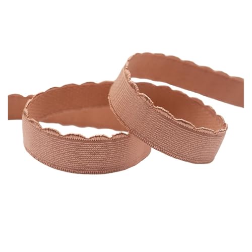 Generisch 2 5 10 Größe 3/8 1/2 5/8 10 mm 13 mm Nylon-BH mit elastischem Band, Plüsch-Schultergurt, Unterwäsche, Nähen und Trimmen(Pecan Brown,10 YARDS_13MM) von Generisch