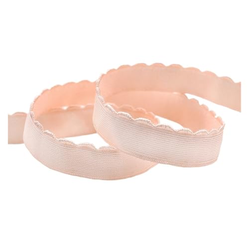 Generisch 2 5 10 Größe 3/8 1/2 5/8 10 mm 13 mm Nylon-BH mit elastischem Band, Plüsch-Schultergurt, Unterwäsche, Nähen und Trimmen(Petal Peach,10 YARDS_13MM) von Generisch