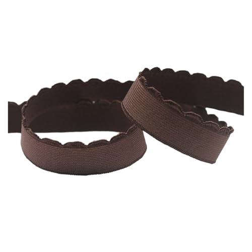 Generisch 2 5 10 Größe 3/8 1/2 5/8 10 mm 13 mm Nylon-BH mit elastischem Band, Plüsch-Schultergurt, Unterwäsche, Nähen und Trimmen(Rum Raisin,10 YARDS_15MM) von Generisch