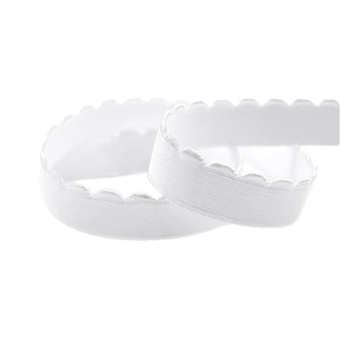 Generisch 2 5 10 Größe 3/8 1/2 5/8 10 mm 13 mm Nylon-BH mit elastischem Band, Plüsch-Schultergurt, Unterwäsche, Nähen und Trimmen(White,10 YARDS_15MM) von Generisch