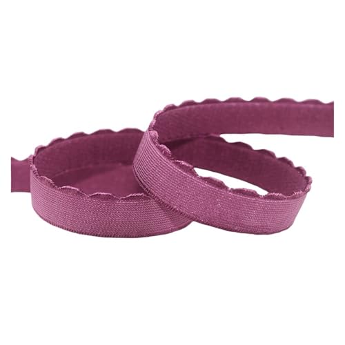 Generisch 2 5 10 Größe 3/8 1/2 5/8 10 mm 13 mm Nylon-BH mit elastischem Band, Plüsch-Schultergurt, Unterwäsche, Nähen und Trimmen(Wine,2 YARDS_10MM) von Generisch