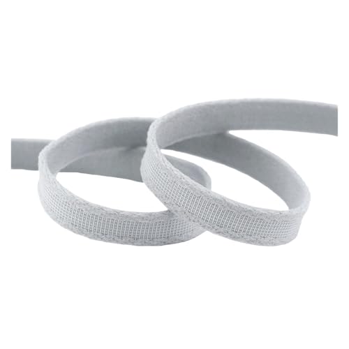 Generisch 2 5 10 Größe 3/8 "10 mm Nylon-BH, Stahlringhülse, Gummiband, Plüschkanal, Unterwäsche, Nähdekoration(Silver Grey,5 YARDS_10MM) von Generisch