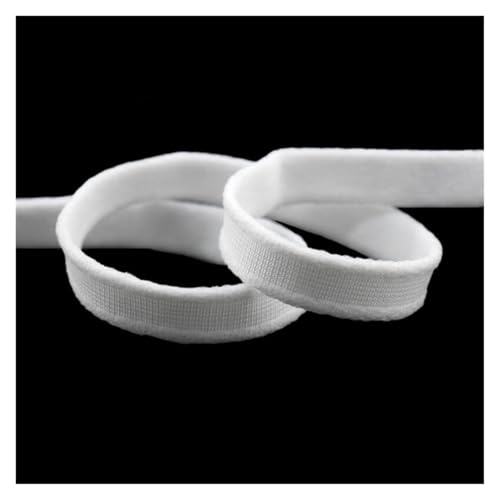 Generisch 2 5 10 Größe 3/8 "10 mm Nylon-BH, Stahlringhülse, Gummiband, Plüschkanal, Unterwäsche, Nähdekoration(White,2 YARDS_10MM) von Generisch