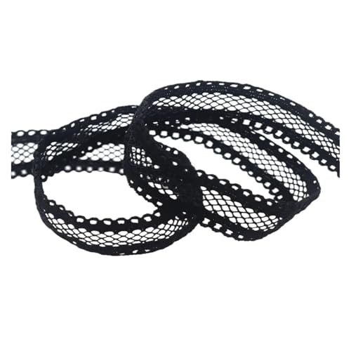 Generisch 2 5 10 Größe 5/8 "15mm Mesh Dekoration Spitze Rand elastische Spandex Gürtel mit Stirnband Unterwäsche Nähen Handwerk(Black,10 Yards) von Generisch