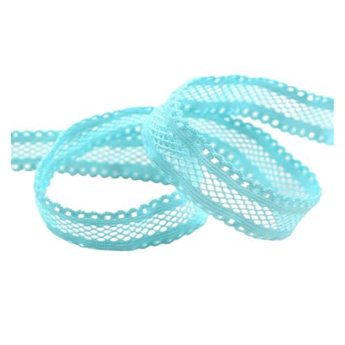 Generisch 2 5 10 Größe 5/8 "15mm Mesh Dekoration Spitze Rand elastische Spandex Gürtel mit Stirnband Unterwäsche Nähen Handwerk(Light Blue,10 Yards) von Generisch