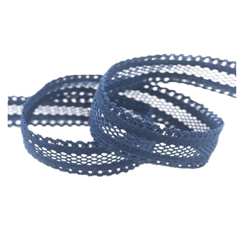 Generisch 2 5 10 Größe 5/8 "15mm Mesh Dekoration Spitze Rand elastische Spandex Gürtel mit Stirnband Unterwäsche Nähen Handwerk(Navy,5 Yards) von Generisch