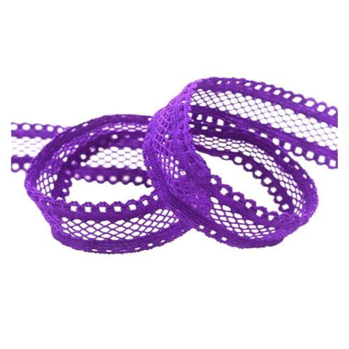 Generisch 2 5 10 Größe 5/8 "15mm Mesh Dekoration Spitze Rand elastische Spandex Gürtel mit Stirnband Unterwäsche Nähen Handwerk(Purple,5 Yards) von Generisch