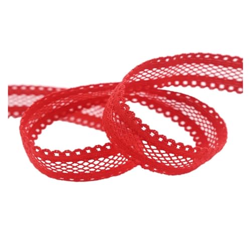 Generisch 2 5 10 Größe 5/8 "15mm Mesh Dekoration Spitze Rand elastische Spandex Gürtel mit Stirnband Unterwäsche Nähen Handwerk(Red,2 Yards) von Generisch