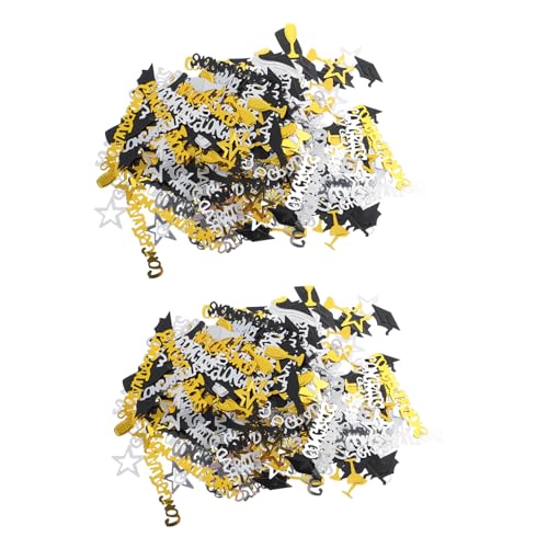 Generisch 2 Packungen Abschlussfeier Konfetti Party Dekoration Abschlussfeier Dekoration für Abschlussfeier Henne Konfetti-Klassenzimmerdekorationen Party Konfetti feier gemischtes konfetti von Generisch