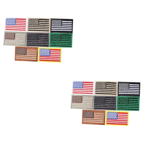 Generisch 2 Sätze Aufnäher Mit Amerikanischer Flagge Amerikanische Flagge Patch Kleidung Reparatur Patch Benutzerdefinierter Patch Uns Cool Aufkleber Amerikanische Flaggenpatches 8 Stück * 2 von Generisch