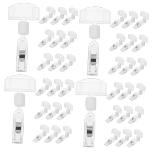 Generisch 2 Sätze Pop-werbeclip Namensschilder Schilderhalter-clip Schildhalter Aufstehen Zettelhalter Schaufensterdekoration Namensschild-clips Schilderclip Abs Transparent 12 Stück * 2 von Generisch