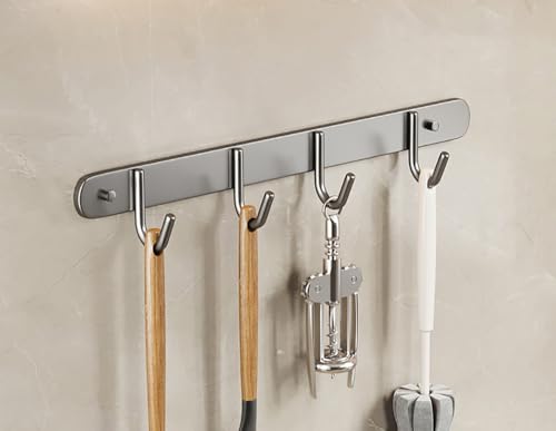 Generisch 2 Stücke Utensilienregal, Edelstahl -Wandmontage -Utensil Haken, für Küchenbadezimmer Schlafzimmer, mit abnehmbaren Haken Küchen Utensilienhalter Utensil Hänge Rack Schiene von Generisch