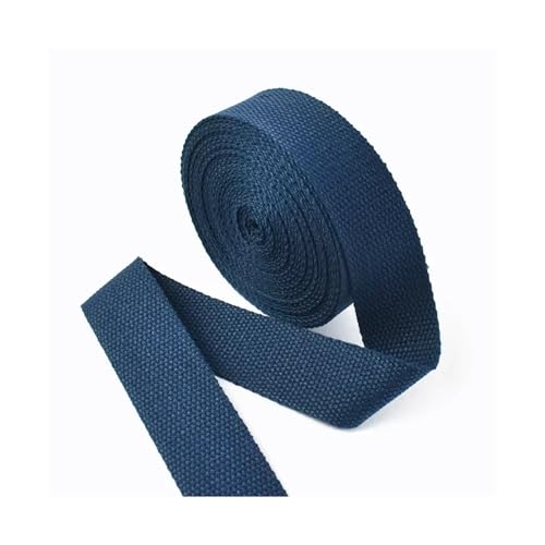 Generisch 20–50 mm breit, 4 m lang, Polyester-Baumwoll-Gurtbänder, Canvas-Gurtbänder for Rucksack, Kleidung, Sicherheitsgurt, Nähbänder, Zubehör(NavyBlue,50mm) von Generisch