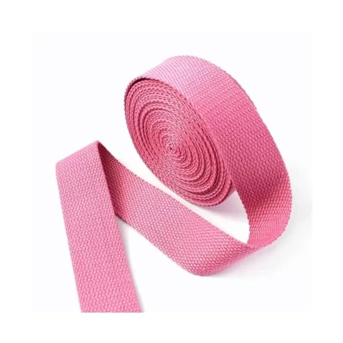 Generisch 20–50 mm breit, 4 m lang, Polyester-Baumwoll-Gurtbänder, Canvas-Gurtbänder for Rucksack, Kleidung, Sicherheitsgurt, Nähbänder, Zubehör(Pink,50mm) von Generisch