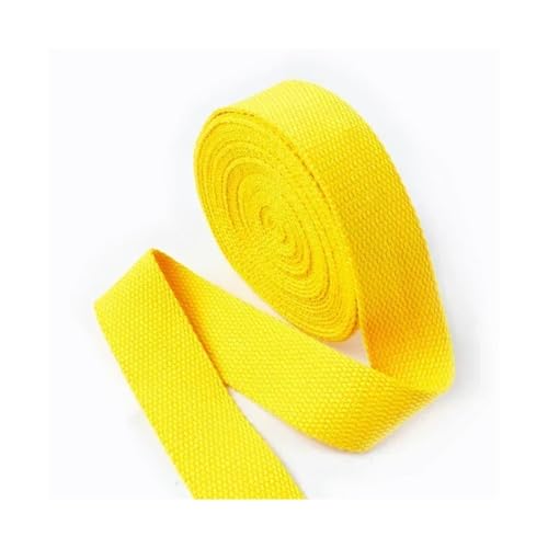 Generisch 20–50 mm breit, 4 m lang, Polyester-Baumwoll-Gurtbänder, Canvas-Gurtbänder for Rucksack, Kleidung, Sicherheitsgurt, Nähbänder, Zubehör(Yellow,20mm) von Generisch