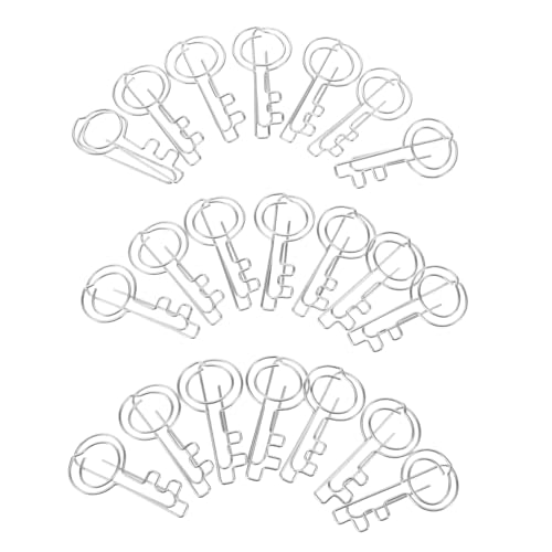 Generisch 20 Stk Mappe Wichtige Büroklammern Zettelhalter Aus Papier Schicke Büroklammern Schlüsselförmige Büroklammern Buch Büroklammer Süße Büroklammern Planer Büroklammern Silver Eisen von Generisch