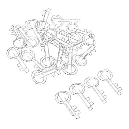 Generisch 20 Stück Schlüsselförmige Büroklammern Aus Draht, Büroklammern, Lesezeichen, Planerklammern Für Büro, Zuhause, Klassenzimmer, Schreibtischzubehör von Generisch