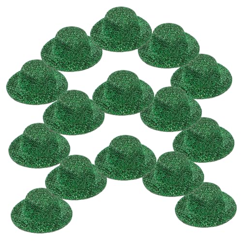 Generisch 20st Mini-jazzhut Mini-Hut Miniatur-puppenhut Mini-Cowgirl-Hut Kleiner Hut Kleiner Partyhut Geburtstagsmützen Für Mini-Zylinder Feiner Farbiger Stoff Dark Green von Generisch