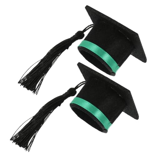 Generisch 2St Mini-Arztmütze Stopper Grad-Cap-Flaschenaufsatz flaschenverschluss abschlussgeschenk schirmmützen kistenverschluss Mini-Hut-Flaschenabdeckung Topper für Getränkeflaschen Green von Generisch