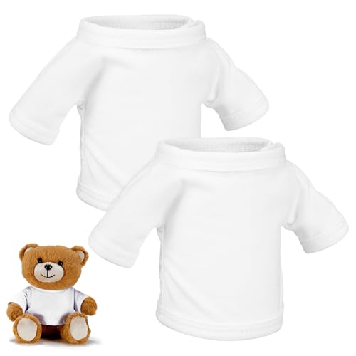 Generisch 2St Puppenkleidung Puppen kinderpuppe Puppenmode Bärenpuppe Puppenbekleidung plüschige Kleidung -Babykleidung Puppenkostüm für bär Puppe Stoff Weiß von Generisch