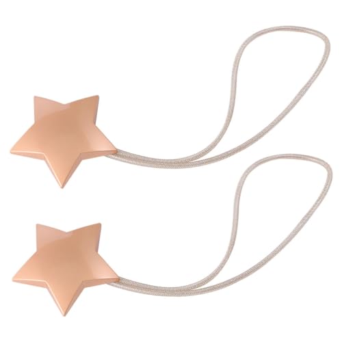 Generisch 2St Vorhangschnalle Curtain Clips vorhangklammern Vorhanghalterung magnetisch Vorhangverschluss Magnete Raffhalter Gardinenband zurück Zubehör für Gardinenbinder Metall Rose Gold von Generisch