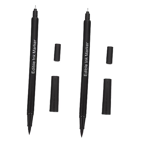 Generisch 2st Backstift Keksstift Basierend Essbare Bleistifte Plätzchen Essbarer Farbstift Schwarzer Zuckergussstift Essbare Marker Mit Feiner Spitze Für Tinte Essbarer Marker Black Plastik von Generisch