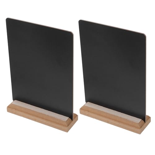 Generisch 2st Mini-tafel Tischschilder Kleine Kreidetafel Mit Ständer Menü-tafel Tafeln Stehendes Tafelschild Kreidetafel Staffelei Zeichen Tafelzeichen Tafelschilder Tischplatte Holz Black von Generisch