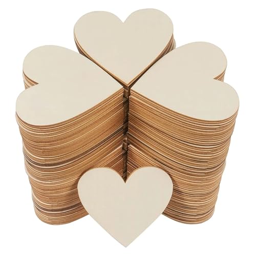 Generisch 3–100 unfertige Holzkernrohlinge, Holzspäne, 1 cm–10 cm, Kunsthandwerk, bemalte Hochzeitsdekoration, Holzscheiben(20mm 100pcs) von Generisch