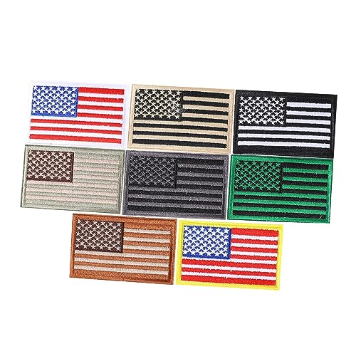 Generisch 3 Sätze Aufnäher Mit Amerikanischer Flagge Bestickt Aufkleber Cool Stickerei Amerikanische Flagge Patch Kleidung Reparatur Patch Kleidungsdekor Kleidungsflicken Stoff 8 Stück * 3 von Generisch