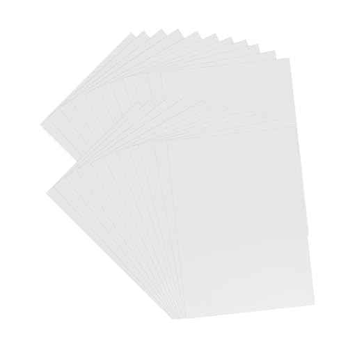 Generisch 30 Blätter Druckerpapier vinyl aufkleber Polystyrolschaumplatte bedruckbares Pergamentpapier transparentes Papier durchscheinendes Pergamentpapier Etikettenpapier PVC-Matte pp Weiß von Generisch