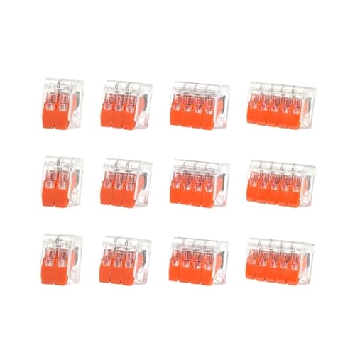 Generisch 30PCS Orange Kombination Kabel Stecker Schnelle Kompakte Kabel Elektrische Klemm Kit Stecker Terminal 1 In Und Out Draht Stecker von Generisch