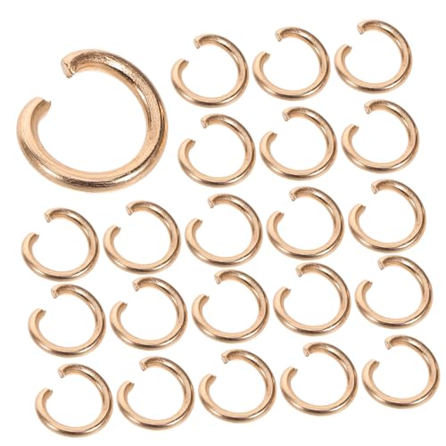 Generisch 30St Kettenglied Schmuck Teleskophalterung Klammer passieren Ringverbinder Halsketten Zubehör Armband Ringe Verbindungsringe für Armbänder Halskette DIY Spaltring Eisen Golden von Generisch