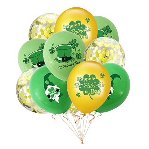 Generisch 30st Ballonanzug St. Patricks Day Partydekoration Grüner Ballon St. Patricks Day Luftballons St Patricks Dekorationen Silberne Ballonbuchstaben St Patrick Luftballons Emulsion von Generisch