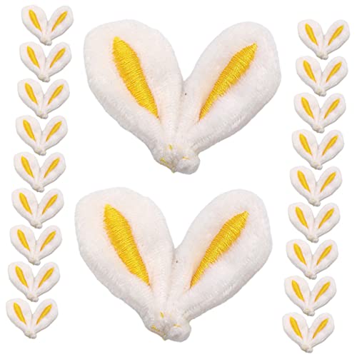 Generisch 30st Hasenohren Haarschmuck Gesicht Haarschmuck Für Damen Käfig Zubehör Für Meerschweinchen Haarbürste Aus Wildschweinborsten Haarnetz Dutt-clips Für Haare Yellow Stoff von Generisch