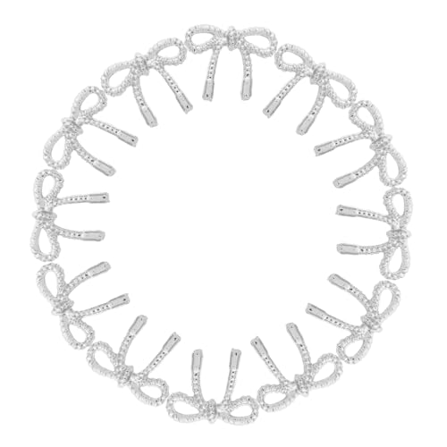 Generisch 30st Silberner Maniküreschmuck Süße Schleifen-nagelstecker Nagel Aus Legierung Nagelanhänger in Großen Mengen Silberne Schleife-nagelanhänger Nagelanhänger Silber Metall Silver von Generisch