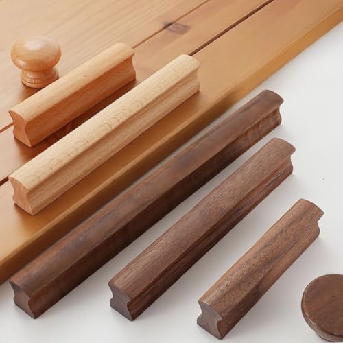 Generisch 4 Stück Möbelgriffe Stangengriff Schrankgriffe Mit Schrauben 128mm Lochabstand Griffe Für Kleiderschrank Tür Schubladen(Brown,22 * 40mm) von Generisch