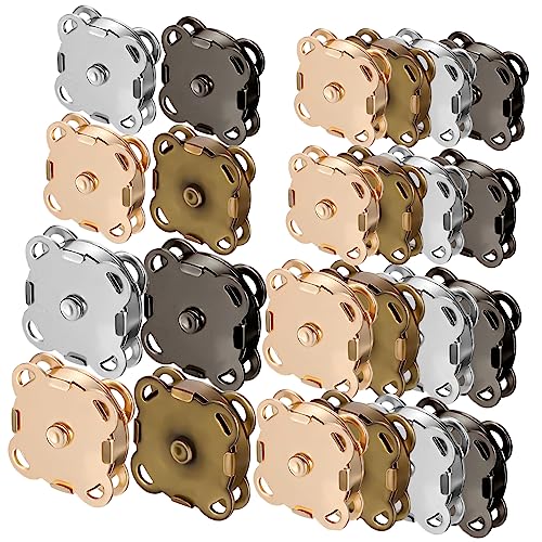 Generisch 40St Knöpfe Silber Schwarz Bronze Hellgold Knöpfe für Kleidung magnetische Schnappverschlüsse magnet knöpfe magnetische knöpfe Magnetknopfverschluss Magnetverschluss Messing von Generisch