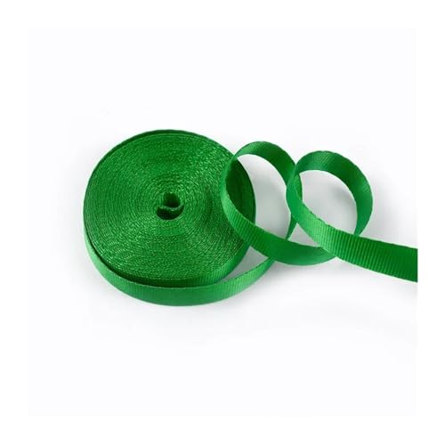 Generisch 45 Meter 10 mm Nylon-Gurtband, Gürtelbänder, dekoratives Band, Lanyards, Schrägband, DIY handgefertigtes Nähzubehör(GrassGreen) von Generisch