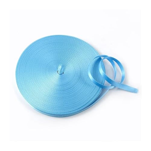 Generisch 45 Meter 10 mm Nylon-Gurtband, Gürtelbänder, dekoratives Band, Lanyards, Schrägband, DIY handgefertigtes Nähzubehör(LightBlue) von Generisch