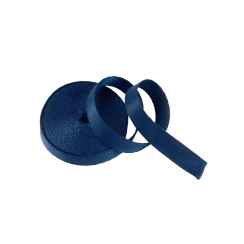 Generisch 45 Meter 10 mm Nylon-Gurtband, Gürtelbänder, dekoratives Band, Lanyards, Schrägband, DIY handgefertigtes Nähzubehör(NavyBlue) von Generisch