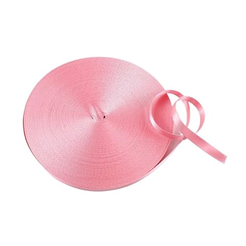 Generisch 45 Meter 10 mm Nylon-Gurtband, Gürtelbänder, dekoratives Band, Lanyards, Schrägband, DIY handgefertigtes Nähzubehör(Pink) von Generisch