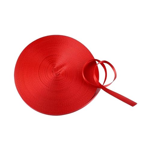 Generisch 45 Meter 10 mm Nylon-Gurtband, Gürtelbänder, dekoratives Band, Lanyards, Schrägband, DIY handgefertigtes Nähzubehör(Red) von Generisch