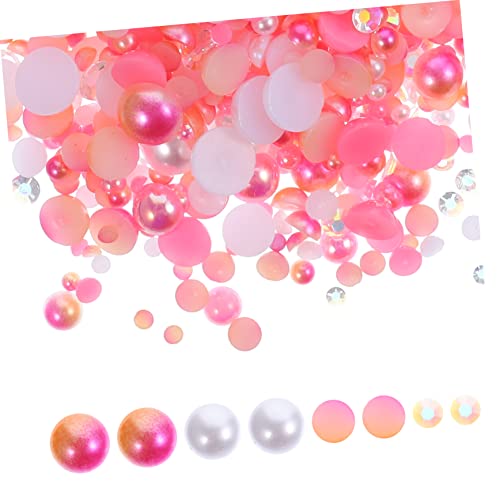 Generisch 4er Pack Exquisite Nagel Aus Resin Vielseitige DIY Schmuck Und Handyhüllen Applikationen Mehrfarbige Perlennagel Applikationen Für ädchen Verschiedenen Größen von Generisch